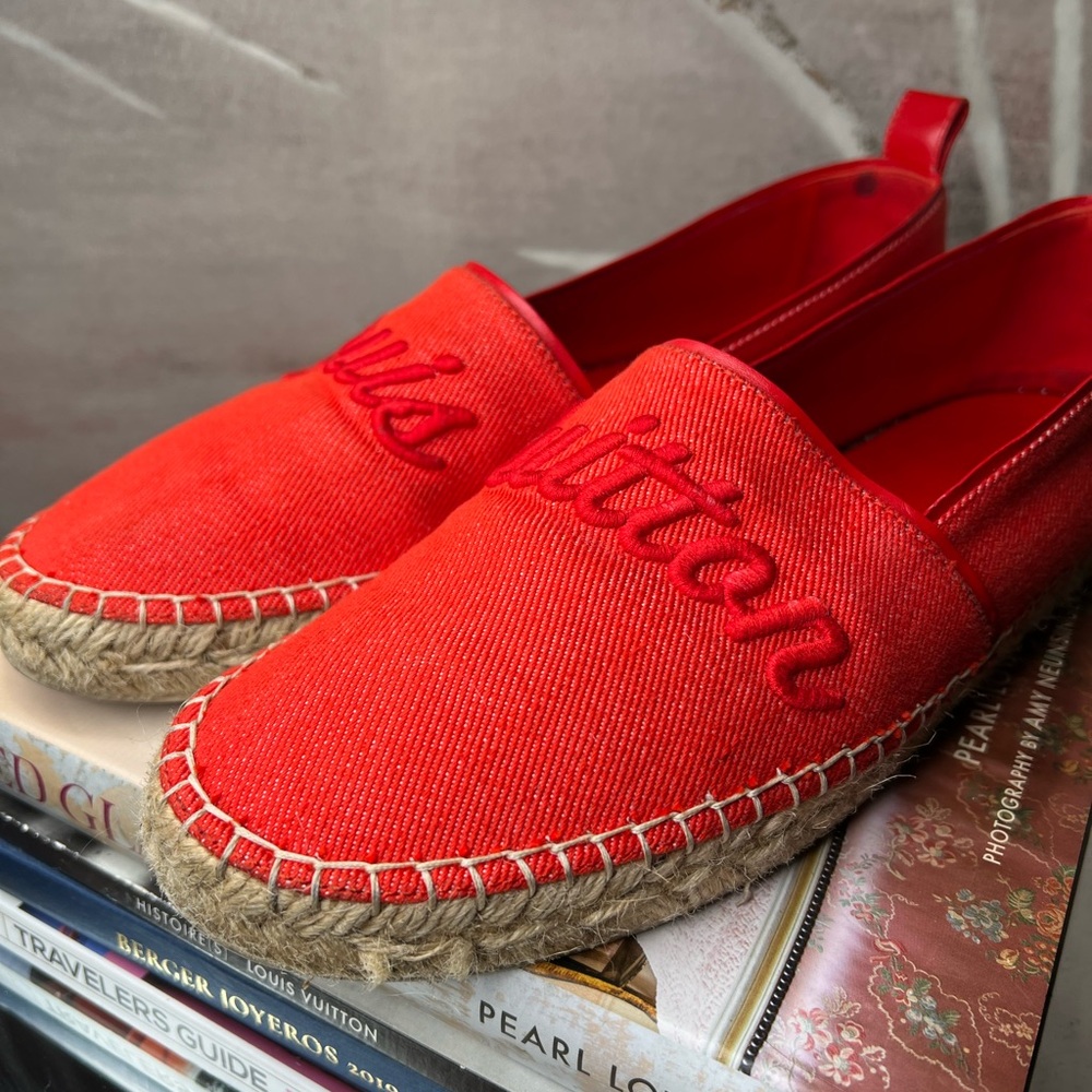LOUIS VUITTON Red Espadrilles for Men
